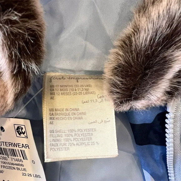 First Impressions Boys Blue Camo Snowsuit Winter Outerwear - Picture 10 of 12